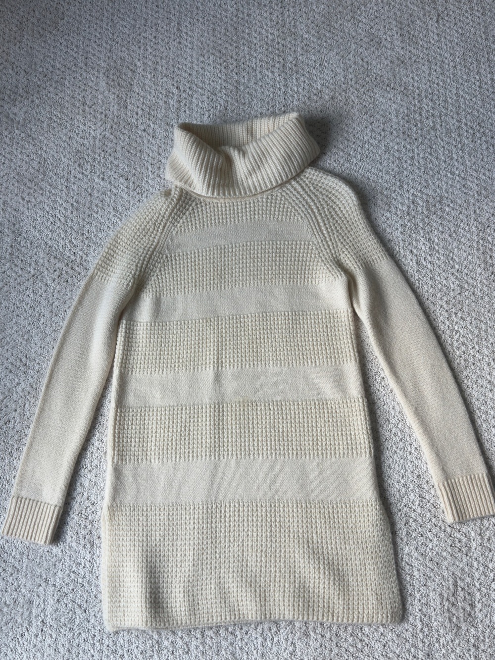 INTERMIX Cream Turtleneck Sweater Dress